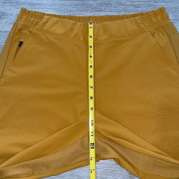 Athleta Textured Brooklyn Jogger Women’s 10 Mustard Lightweight Athleisure Pant - Picture 6 of 12